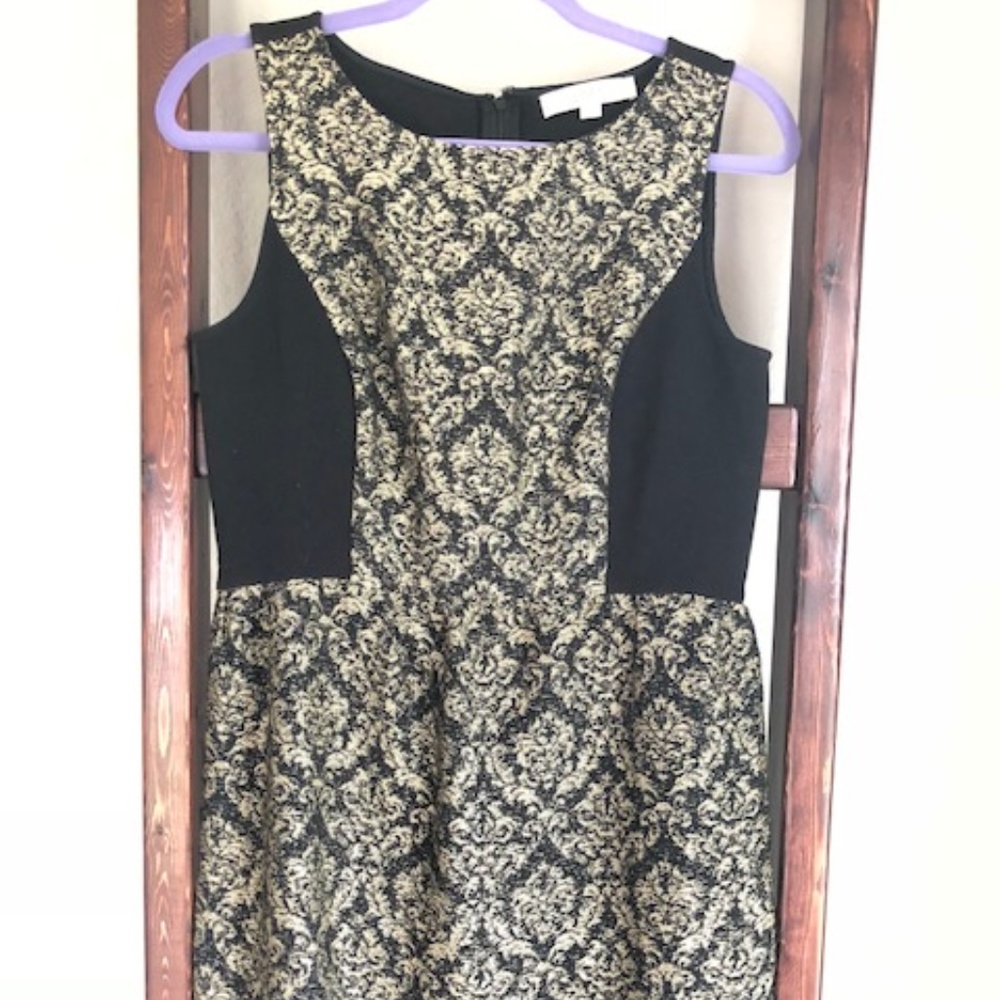 Loft Gold Metallic Dress